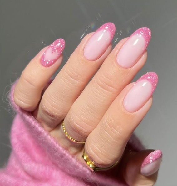 pink nail ideas, pink valentines nails, valentine nail ideas, valentines nails, valentine's day nails, acrylic nail ideas